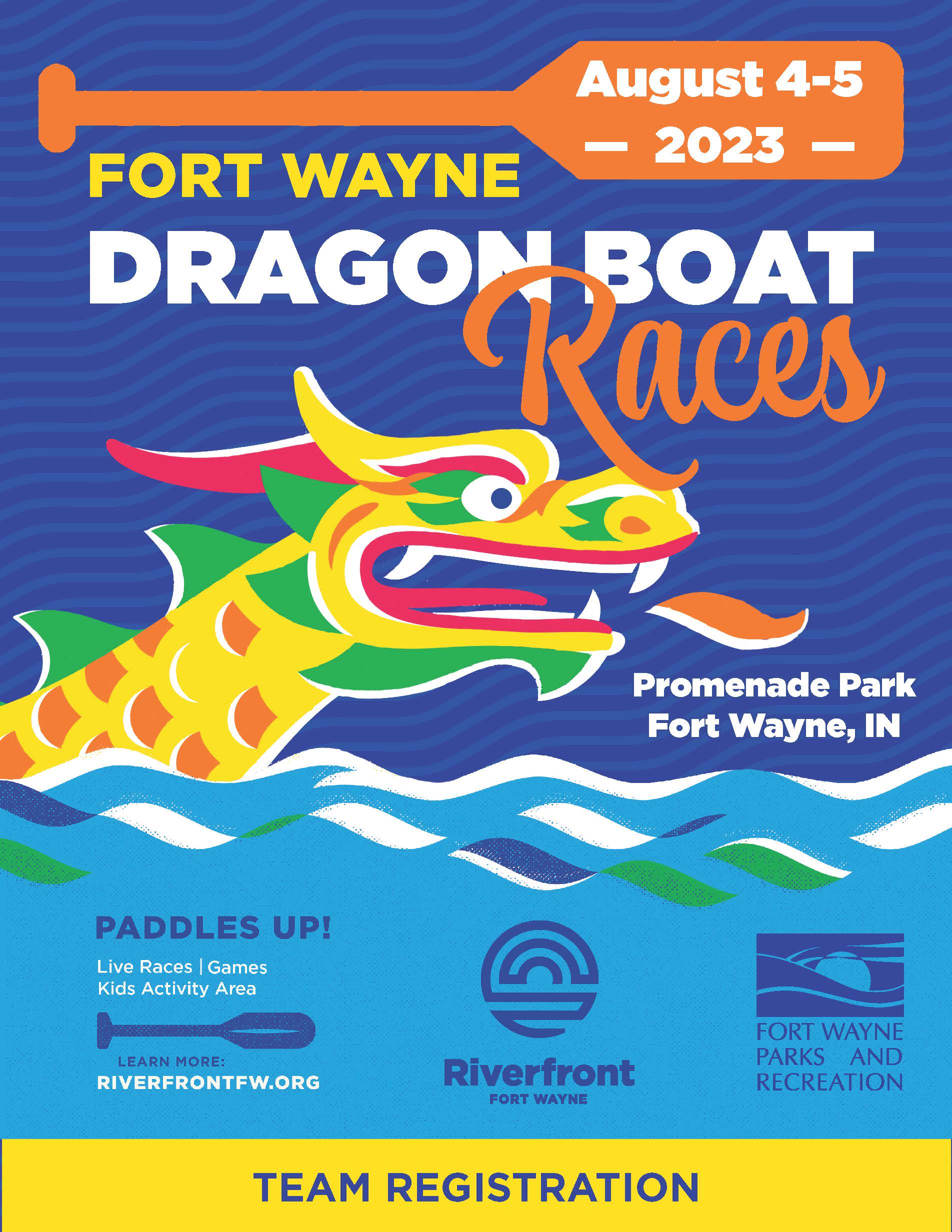 Dragon Boat Team Registration Brochure Page 1