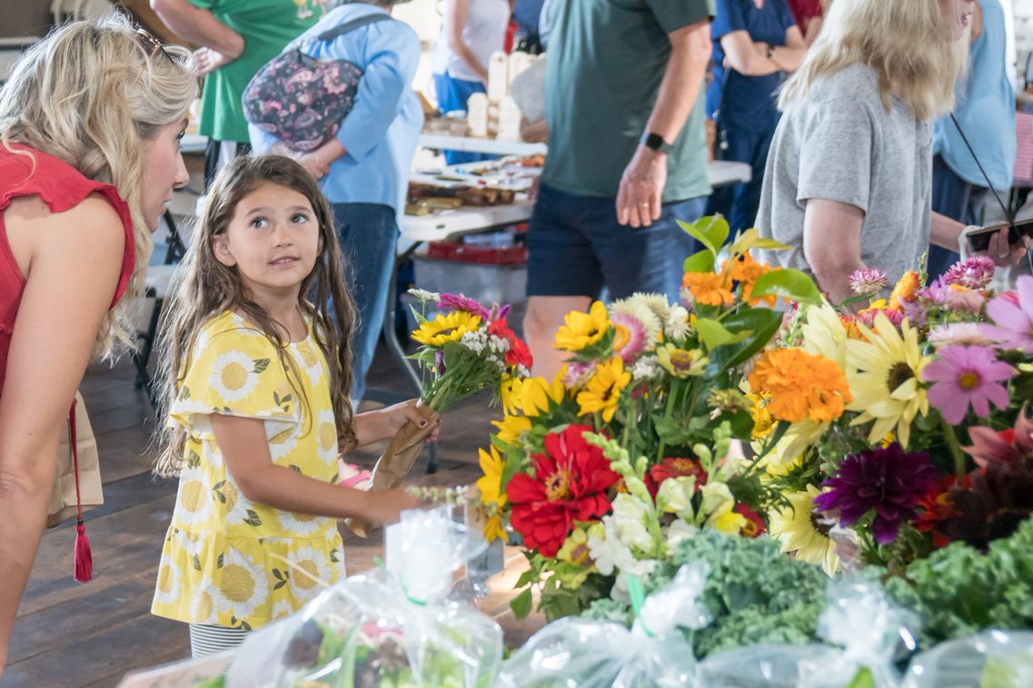 girl with flowers