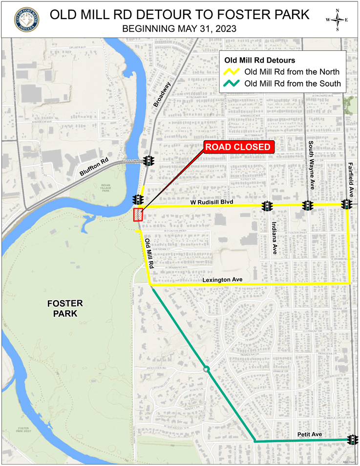 foster park old mill detour