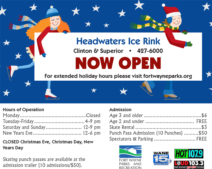 Headwaters Ice Rink now OPENsm