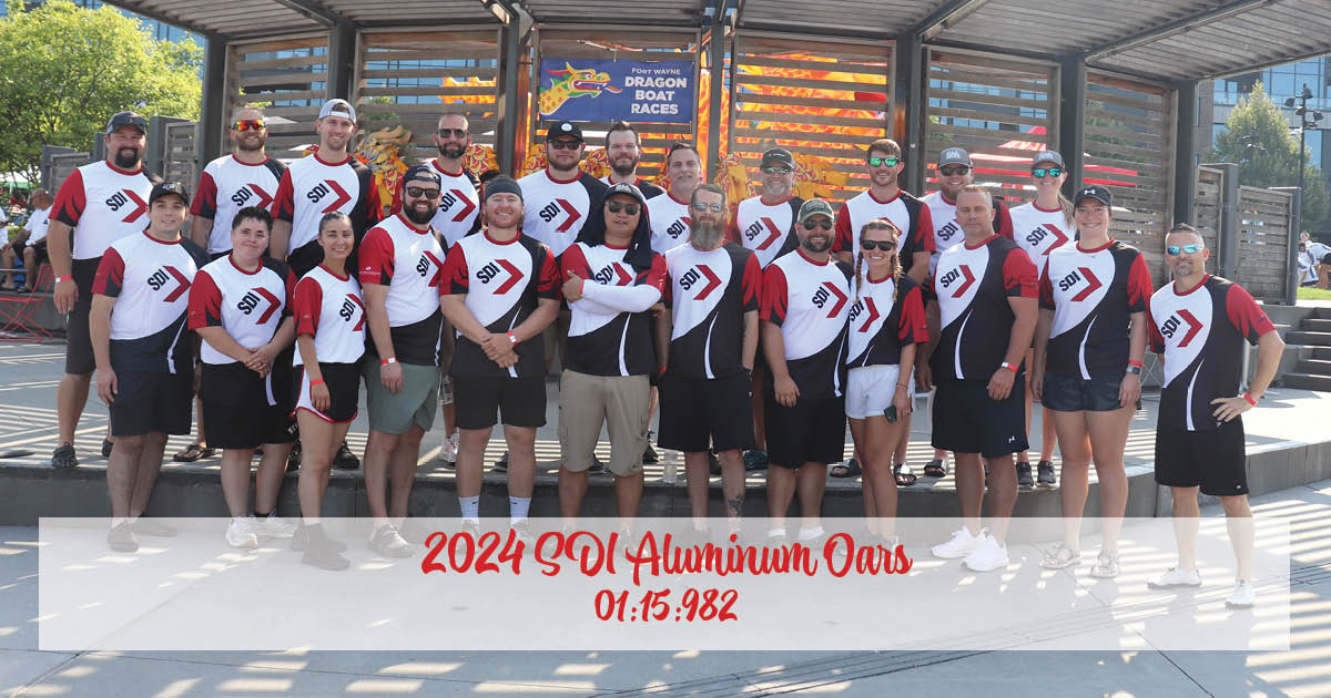 2024 5 SDI Aluminum Oars team