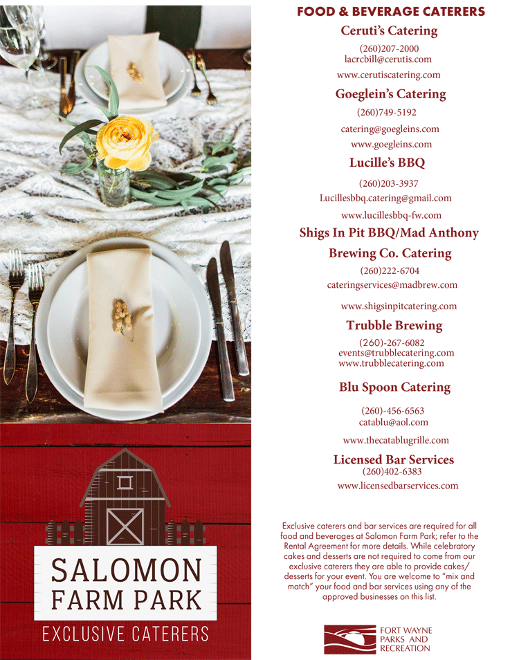Salomon Rental Caterers Flyer 2022