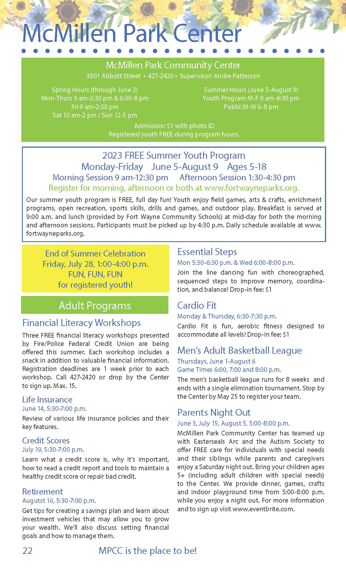 Summer programs Page 22