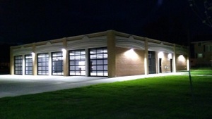 pavilion at night from side 2