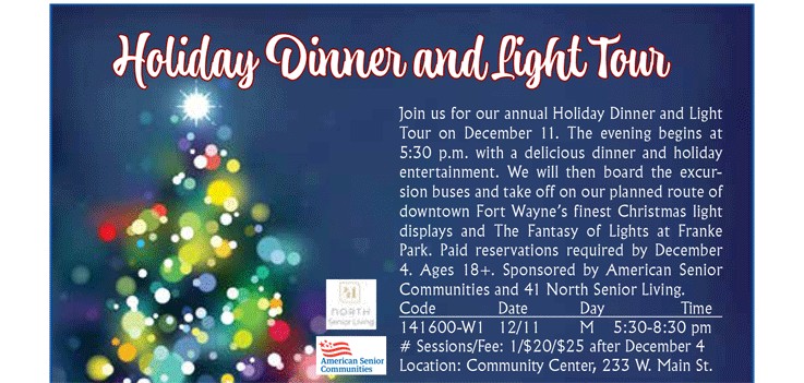 Holiday Dinner & Light Tour